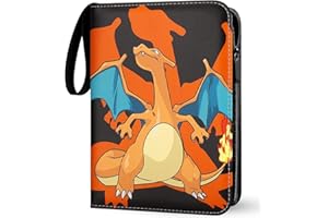 MAGTOYBALLU Card Binder 400 Cards Capacity with 50 Removable Sleeves, Collector Trading Card Binder 4-Pocket Storage Holder Album Book Portable Carrying Case for TCG