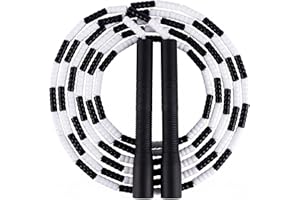 Jump Rope - Soft Beaded Segment Skipping Rope - Adjustable Tangle-Free Fancy Rope for Workout, Fitness Training, WOD, MMA, Cr