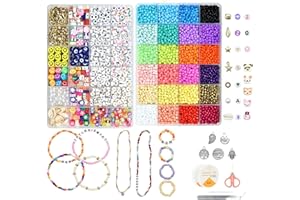 JOJANEAS 8800pcs 4mm Glass Seed Beads Bracelet Making Kit 24 Colors Small Beads for DIY Bracelets Necklace Jewelry Making Supplies