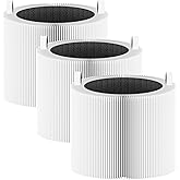 3 Pack Blue Pure 311 Auto Replacement Filter Compatible with Blueair Blue Pure 311 Auto Air Purifier, 2-in-1 H13 Grade Ture HEPA High-Efficiency Activated Carbon Filter