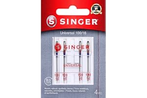 SINGER 04741 Regular Point Needles, Size 100/16, 5 Count