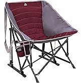 GCI Outdoor MaxRelax Pod Rocker Portable Rocking Chair & Outdoor Camping Chair, Red