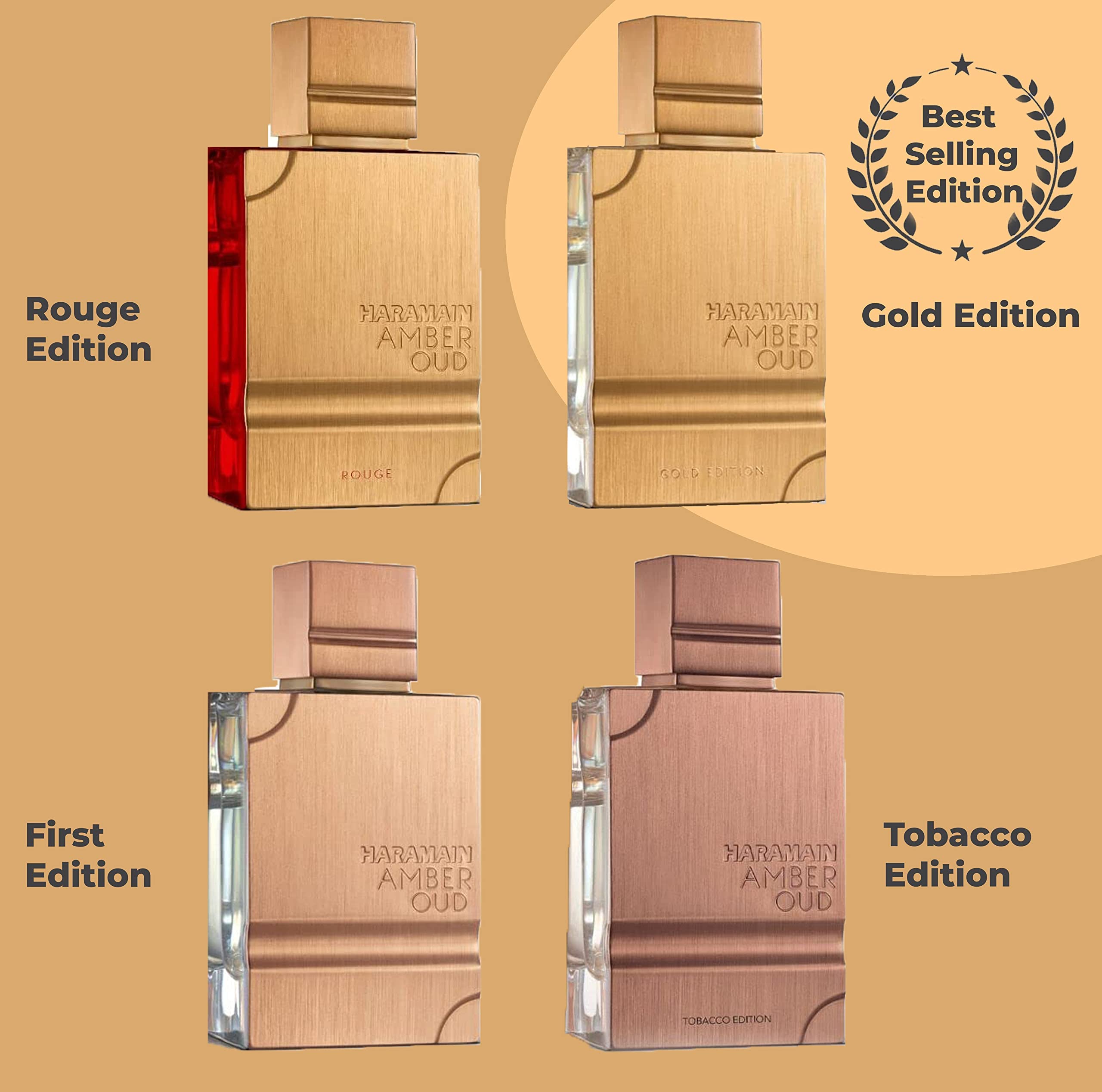 Al Haramain Amber Oud Rouge for Unisex Eau De Parfum Spray, 2 Ounce