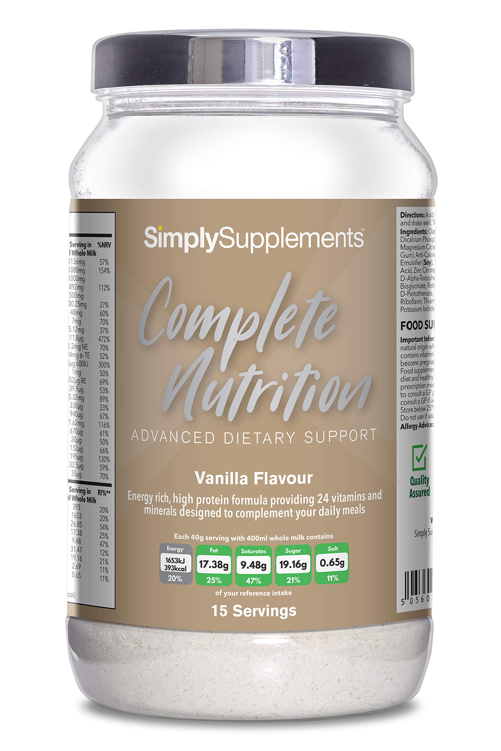 Build Up Drink | Ideal for Gaining Weight | Formulated for the Elderly or Recovering from Illness | UK Manufactured (Vanilla)