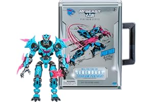 MrBeast Lab Platinum Series 6.5” Panther Battle Titan Collector Figure, Extreme Detailing, Premium Packaging, 35 Points Of Articulation, Will You Discover A Legendary Titanium Panther? Styles May Vary