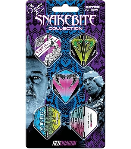 Aste Freccette Red Dragon Peter Wright Snakebite Nitrotech - 6 Pezzi Viola Ionic - Foto 7