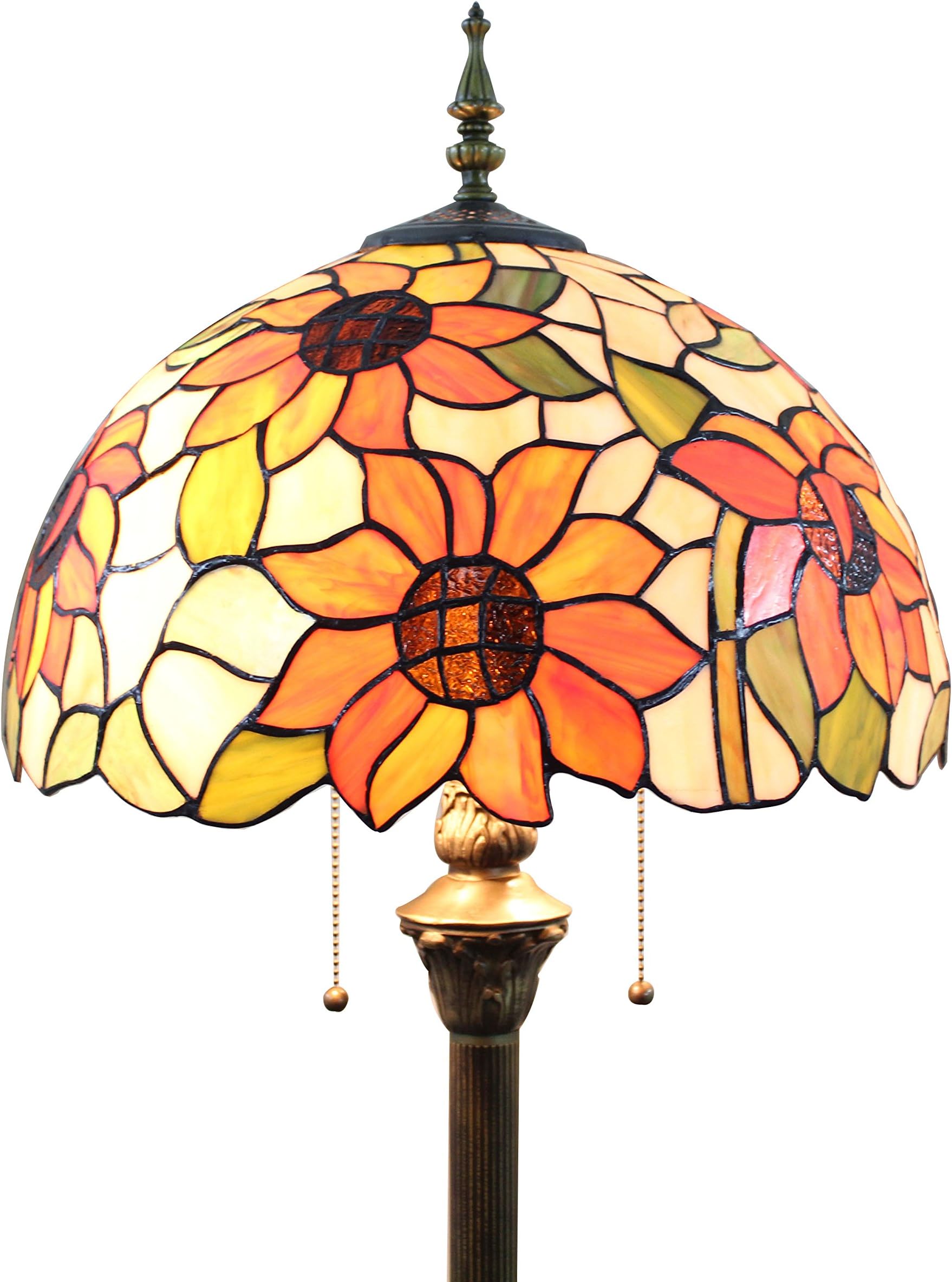 Gweat 16-Inch Pastoral Sunflower tiffany Floor Lamp Bedroom Lamp Living Room lamp