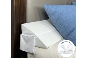 Limthe Full Bed Wedge Pillow Stopper,Bed Gap Filler (0-7"),Headboard Pillow,Mattress Gap Cover,Adjustable Foam Wedge Pillow Fill Gap Between Headboard/Wall and Mattress, (White 54"x10"x6")