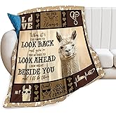 Llama Blanket for Girls Woman Cute Llama Throw Blanket Alpaca Stuff Decor Merch Cozy Flannel Soft Warm Plush Lightweight Bedding Funny Llama Gifts for Boy Man Sofa Bedding Couch 50"X40"