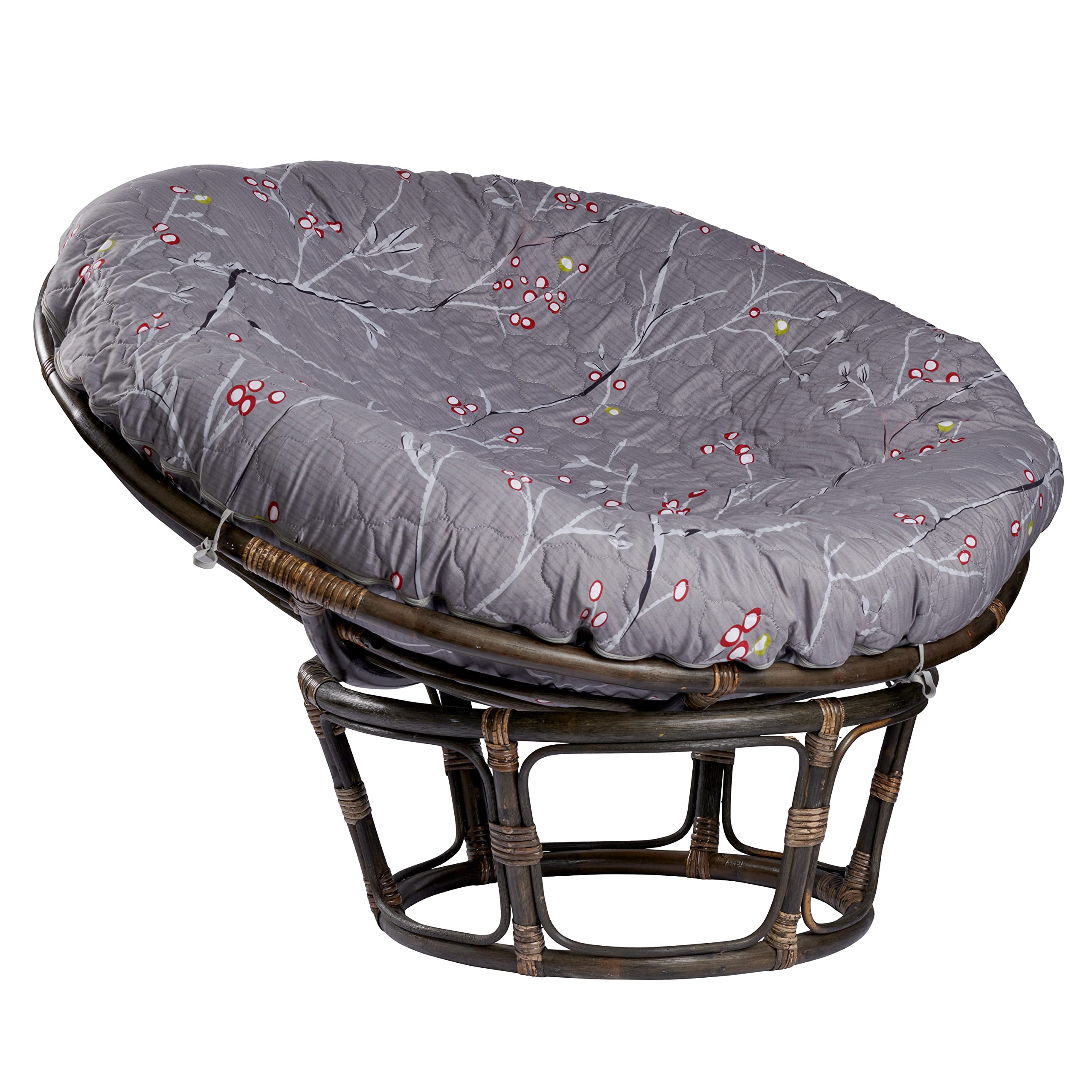 Photo 1 of Hudson Comfort Papasan Cushion Cover - Quilted Shape, Soft Microfiber Fabric, Zippered Papasan Cushion Cover Only (Cherry Tree Print, 50x50 Inch)
