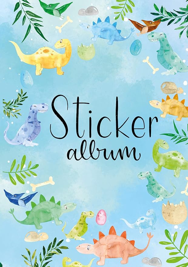 Avery Zweckform 57793 Sticker Album Dinosaur Sticker Book Empty Album