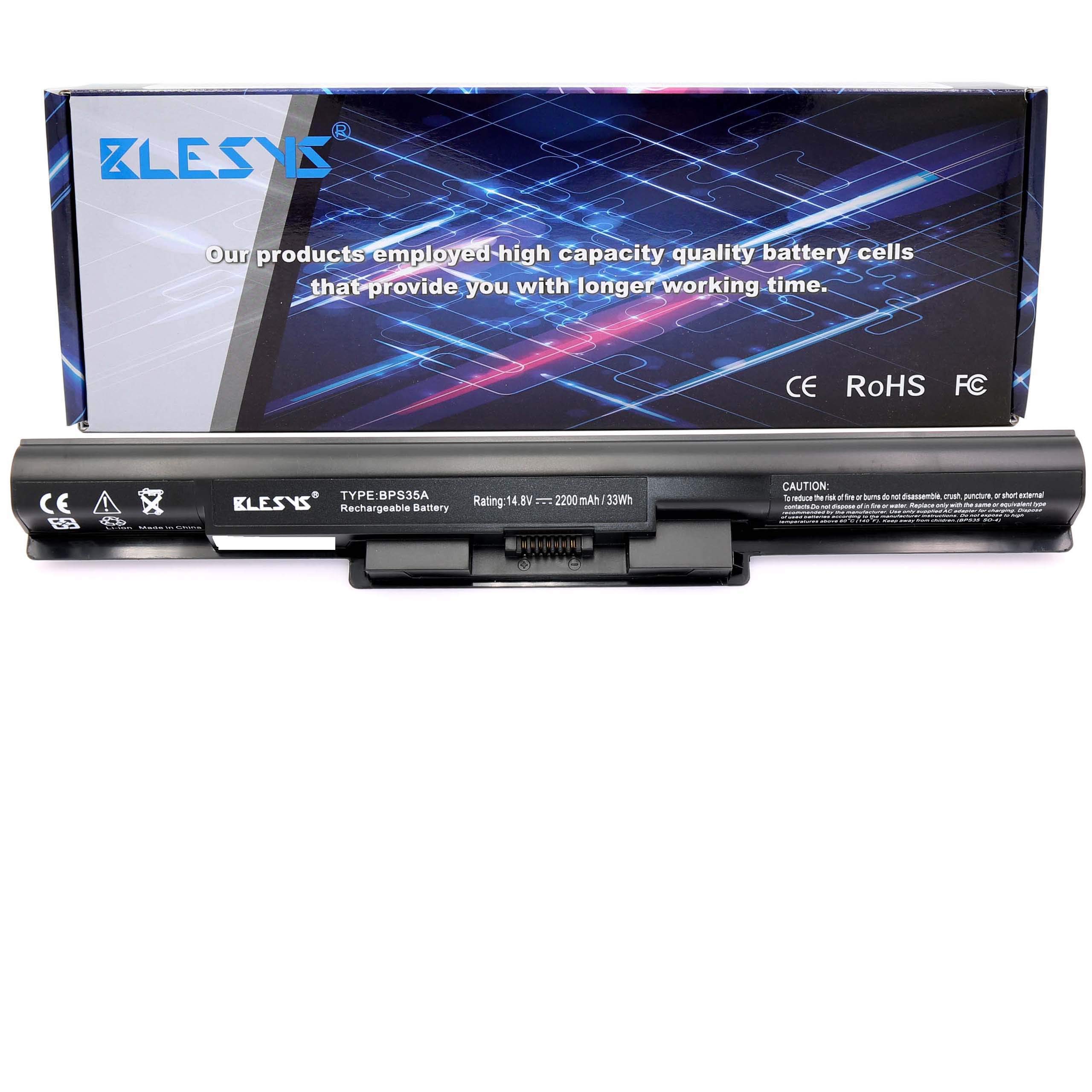 BLESYS VGP-BPS35A Laptop Battery for Sony Vaio 14E 15E SVF14 SVF15 Series 2200mAh (Compatibility with 14.8V 2670mAh 40Wh Original Battery)