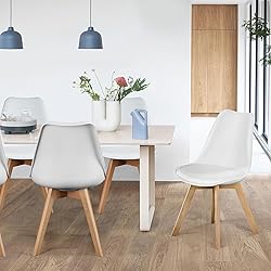 Sweetcrispy Dining Chairs Set of 4, Kitchen Room PU