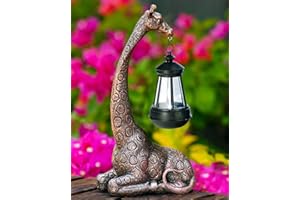 Goodeco 11 "Giraffe Statue for Garden and Home Decor - Ideal for Giraffe & Mom Gifts, Birthdays, Women's Presents, and More! Eye-Catching Ornament for Indoor and Outdoor Use (Giraffe)