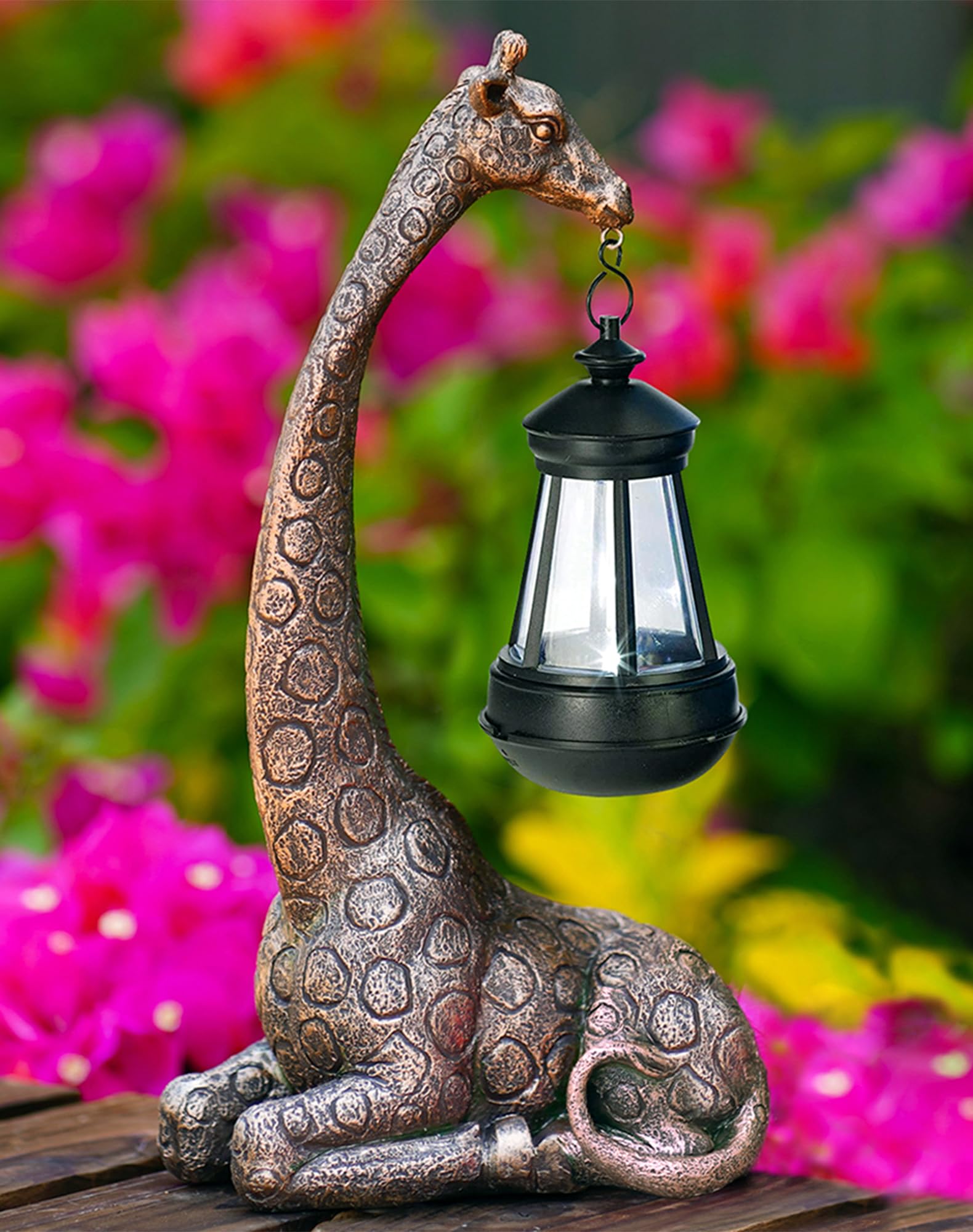 Goodeco 11 "Giraffe Statue for Garden and Home Decor - Ideal for Giraffe & Mom Gifts, Birthdays, Women's Presents, and More! Eye-Catching Ornament for Indoor and Outdoor Use (Giraffe) Image