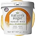 Nature’s Sugar Wax All-Purpose Sugaring Paste for Legs, Back, Arms, Chest - 32oz - Beginner-Friendly Sugar Wax Hair Removal for All Skin Types - Vegan & Cruelty-Free
