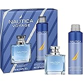 Nautica Voyage 2 piece Gift Set for Men - 1.6oz Eau De Toilette Spray + 6.0 oz Deodorizing Body Spray