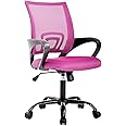 BestOffice Mesh Computer Back Support Modern Executive Task Rolling Swivel Chair for Women, Men, Pink