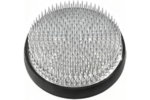 Eggone Flower Frog Stainless Steel Japanese Ikebana Pin Frog Floral Arrangement Holder Kenzan Flower Vase Round Metal Flower Arranger Tool (3.2inch / 80mm)