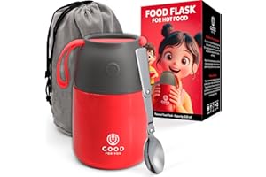 Insulated Food Flask - 530ml Stainless Steel Jar for Hot and Cold Meals – Double-Wall Insulation, Thermal Food Container for 