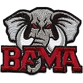 Alabama Elephant Patch BAMA Logo Iron On Embroidered