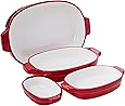 KitchenAid KBLR04NSER Nesting Ceramic 4-Piece Bakeware Set - Empire Red