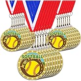 Remuuly 20 Pcs Award Medals Bulk 2 Inch Metal Trophy Medals with Neck Ribbons Winner Team Awards for Sports Competitions Game Celebration Prize Gift Souvenir