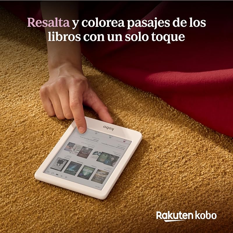 Clara Colour - Lector electrónico a Color | Pantalla Kaleido 3 de 6 Pulgadas sin Reflejos a Color y Tinta | Opción de Modo Oscuro | Resistente al Agua | Audiolibros | 16 GB de Almacenamiento