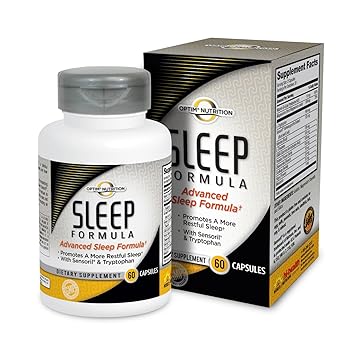 Optim Nutrition Advanced Sleep Formula | Natural Sleep Aid | Clinically Tested Sensoril | Melatonin,