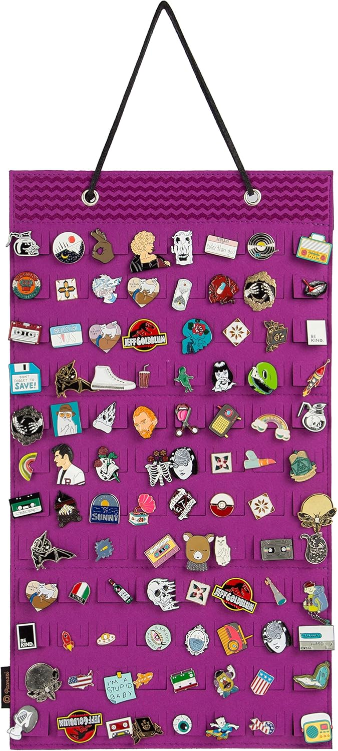 PACMAXI Hanging Brooch Pin Organizer, Display Pins Storage