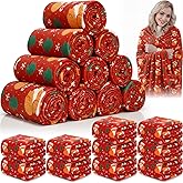 Tranqun 10 Pcs Spring Flannel Corgi Throw Blankets, 50" x 60" Winter Corgi Fleece Blanket Bulk for Women, Blue Xmas Sofa Fuzzy Blanket for Cozy Sofa Couch Spring Office Gift Decor