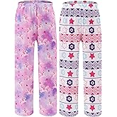 Ekouaer Girls Soft Pajamas Pants Cute Print Pattern PJ Bottoms Comfortable Lounge Long Pants with 2 Pockets