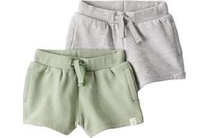 LITTLE PLANET unisex-baby 2-pack Organic Cotton ShortsCasual Shorts