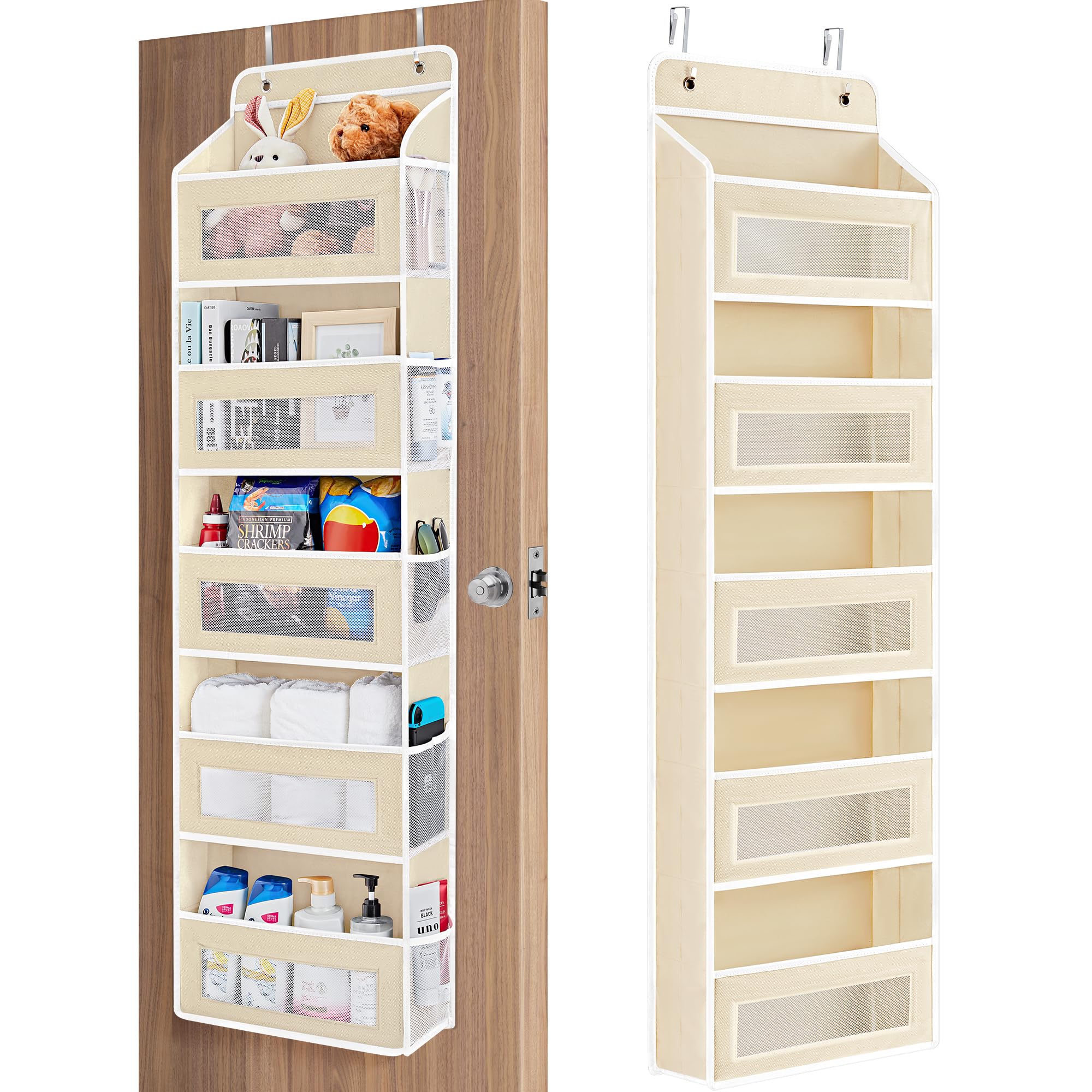 JARLINK Over The Door Organizer Storage, 5 Shelf Hanging Door Organizer ...