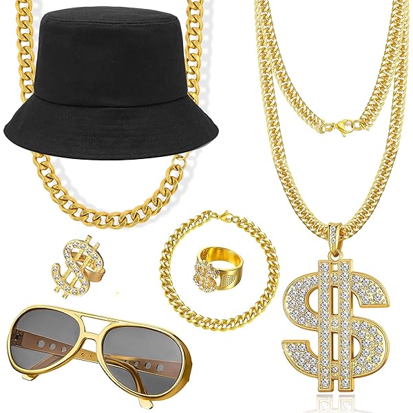 Amazon.com: 80s / 90s Hip Hop Costume Kit, Rapper DJ Outfits Punk