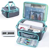 Carrying Case for Criut Joy Xtra with Accessories Storage Organizer | Large storage bag organizes for Joy accessories, tools and supplies with mesh pockets and elastic slots for travel and home