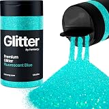 Hemway Fluorescent Blue Glitter Shaker 130g Ultrafine Resin Epoxy