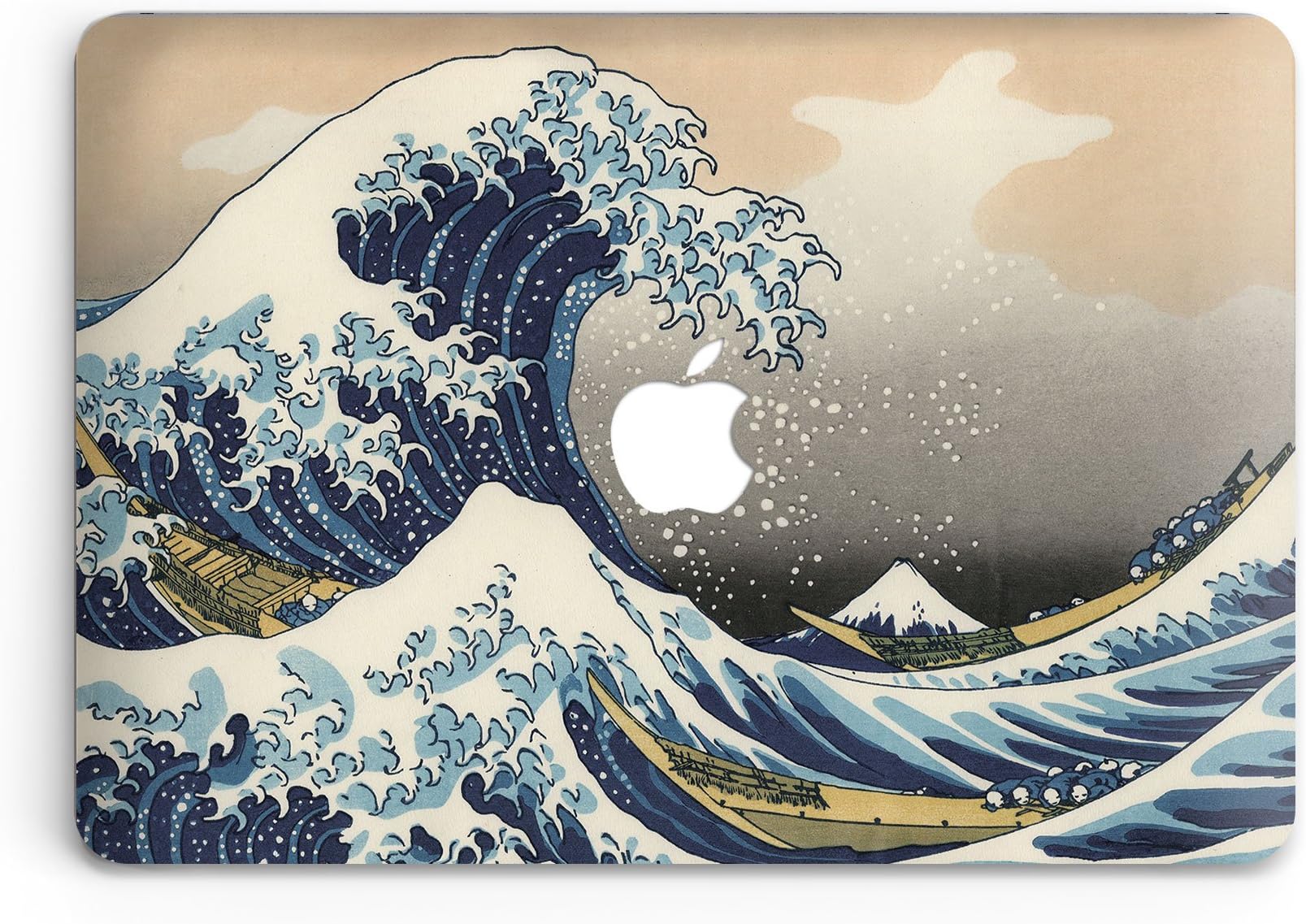GoodMoodCases Plastic Hard Case Cover for MacBook Pro Retina 13 inch 2013-2015 (A1502 & A1425) without CD Rom (Not fit Macbook Pro 13 2016) - Great Wave Kanagawa