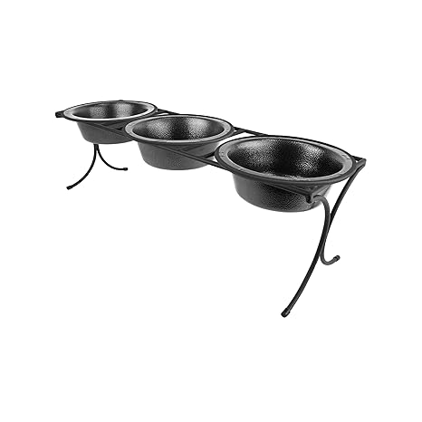 Amazon Com Platinum Pets Bistro Triple Diner Feeder With