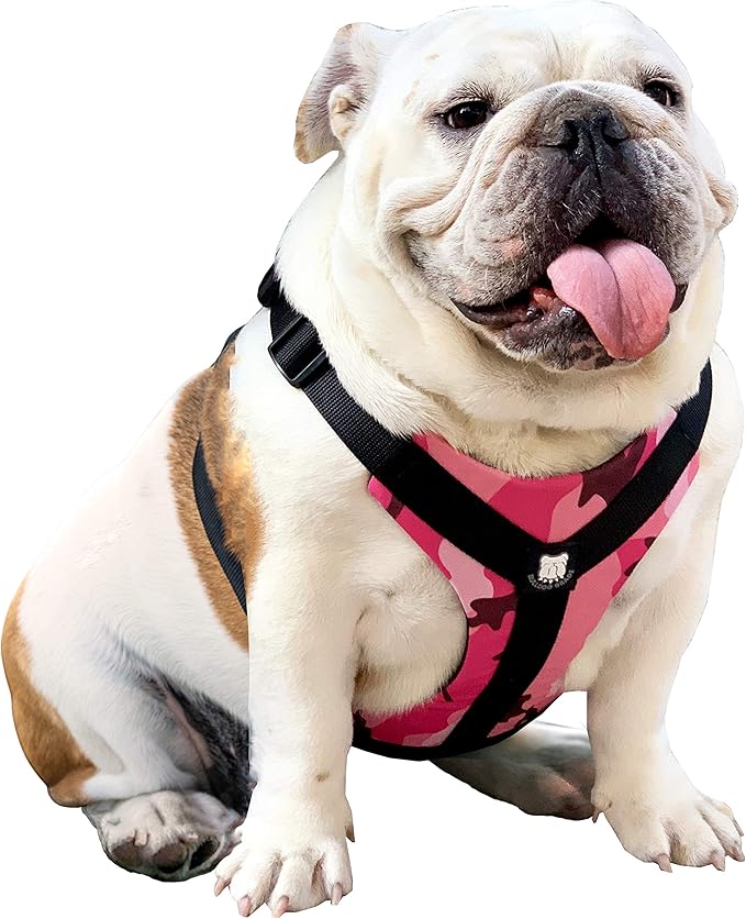 Bulldog Grade No Pull Dog Harness Custom Fit, Reflective Vest Harnesses with