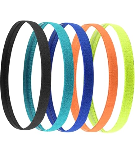 Athlé Lot De 6 Bandeaux De Sport Skinny Pour Homme Et Femme Avec