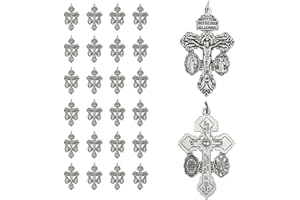 Brilucky 24 Pcs Pardon Crucifix for Rosary Making Supplies,Rosary Crosses Parts St Benedict Medal Rosaries Catholic Bulk,La Cruz Del Perdon Catolica,Crucifijo Del Perdon,Rosarios Catolicos
