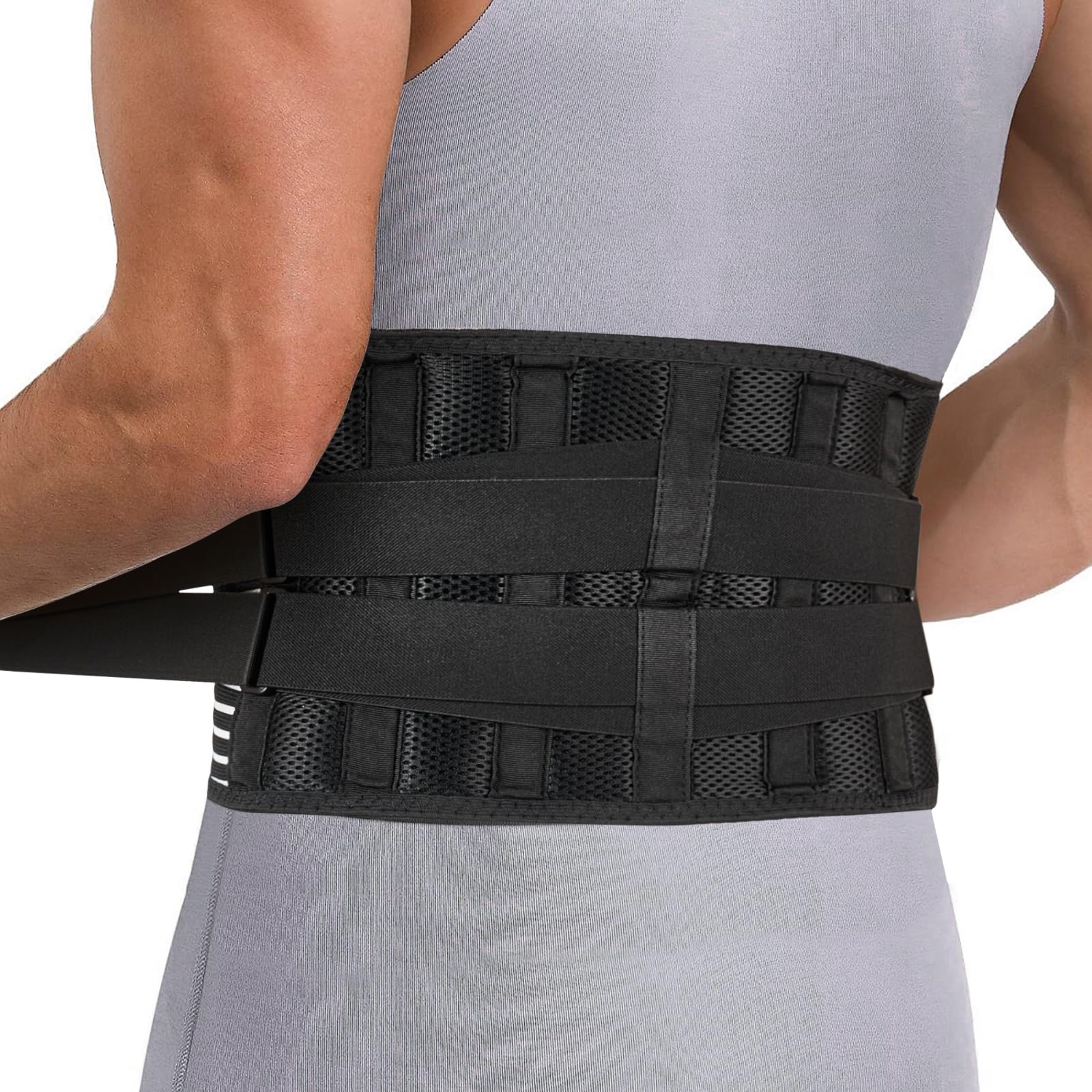 Sewokon Back Pain Belt for Men, Plus Size Back Brace, Back Strap for Lower Back Pain, Size XL