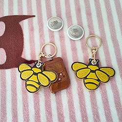 CATCH ON 2 Pack Leather Airtag Keychain Case