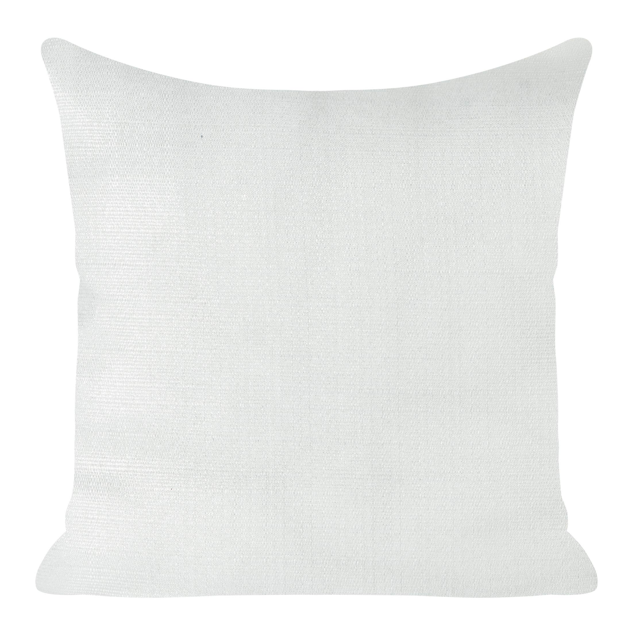 Eurofirany, shimmering luminous couch, sofa covers, pillows, double pack, set of 2 pillowcases, decorative cushions, White + Silver, 45 x 45 cm