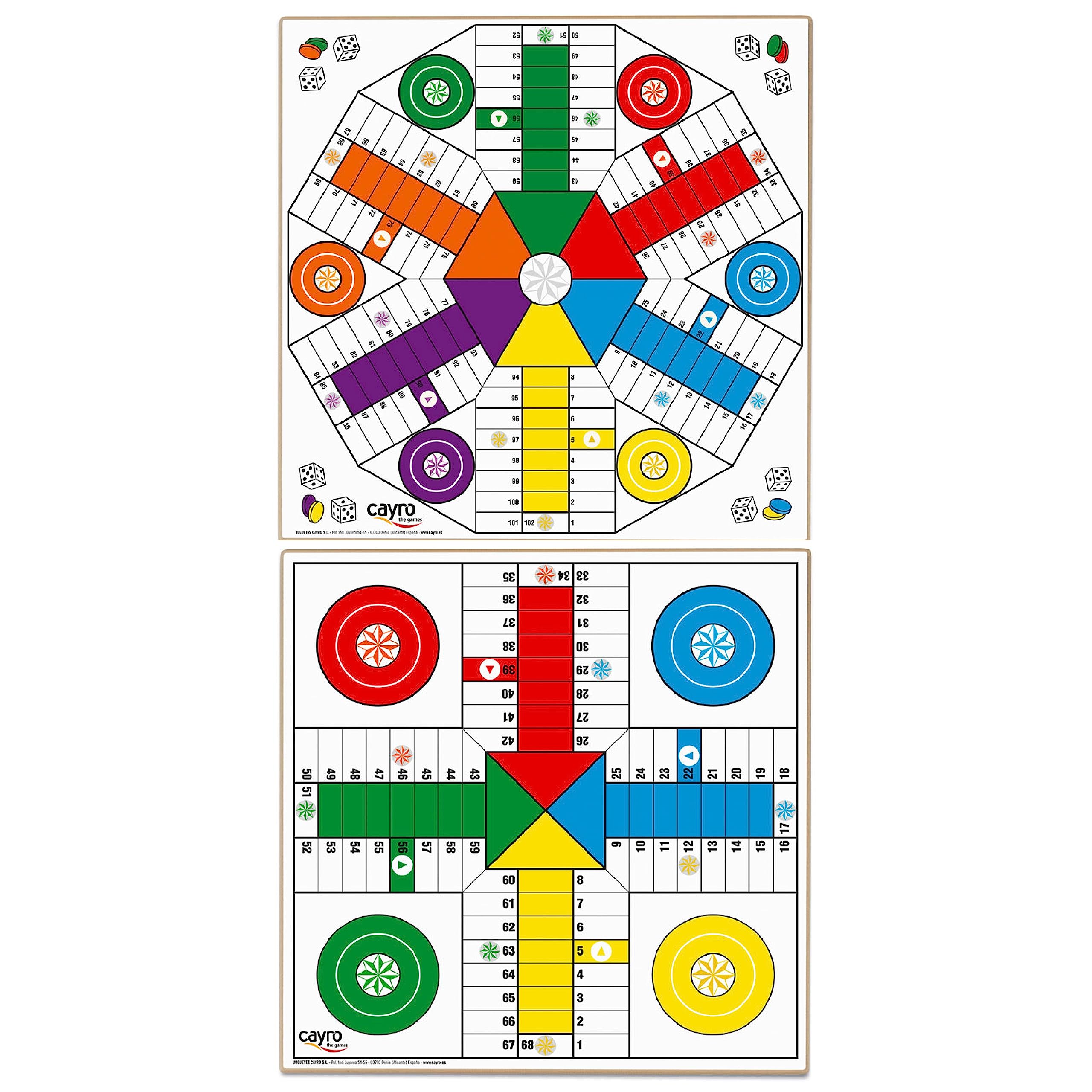 Cayro 40 x 40 cm Ludo 4 & 6 Players Wooden Board