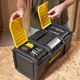 Stanley DIY Toolbox 19 Inch with 1 Touch Latch and 2 Lid Organisers view 4
