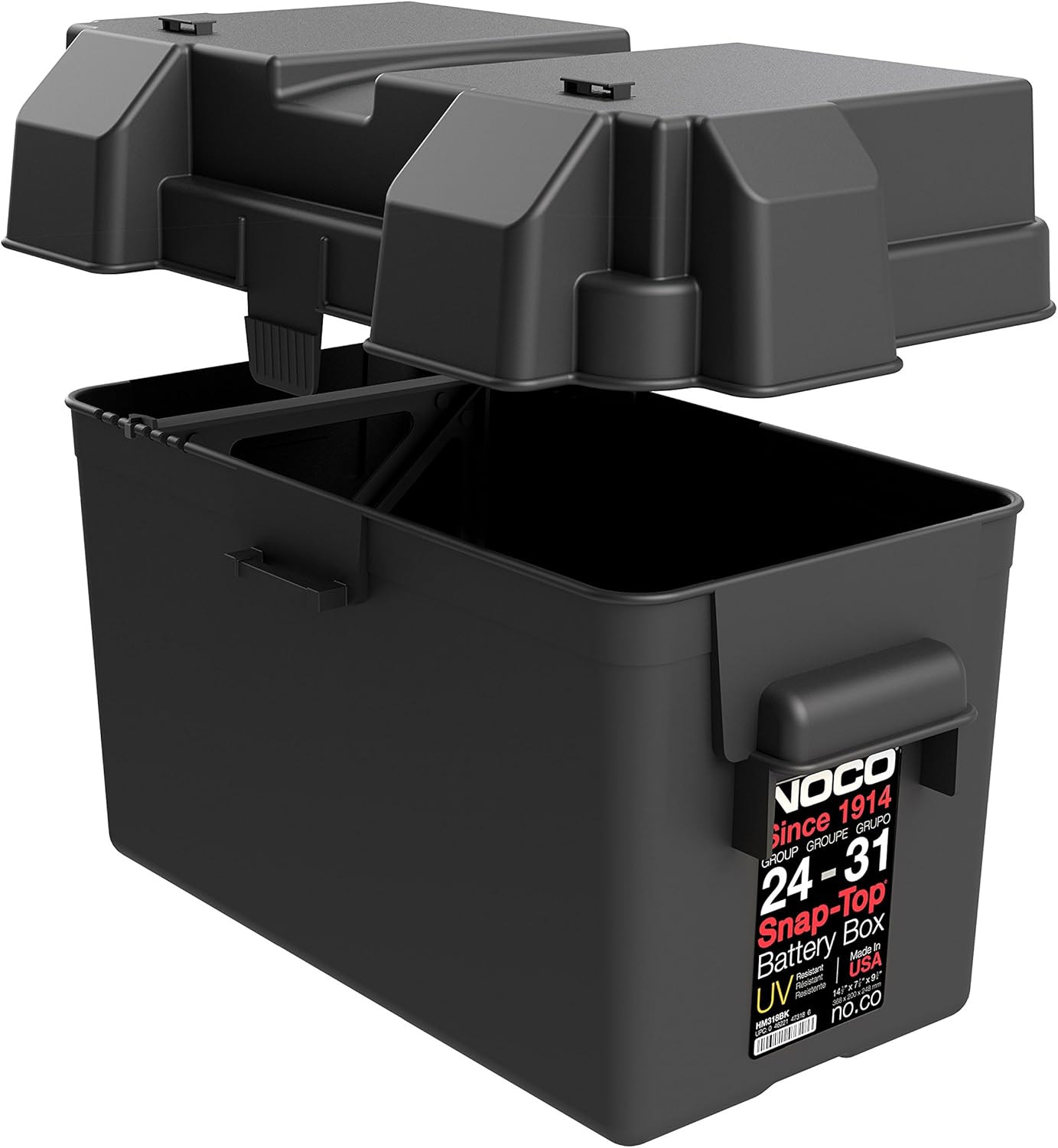 NOCO HM318BKS Group 24-31 Snap-Top Battery Box For Marine, RV, Camper And Trailer Batteries: Automotive