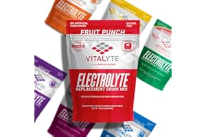 VITALYTE Electrolytes Powder - Isotonic Electrolyte Drink Mix for Energy Boost & Recovery - Hydration Powder to Boost Endurance & Reduce Fatigue | Electrolytes Powder Packets Supplements - Fruit Punch
