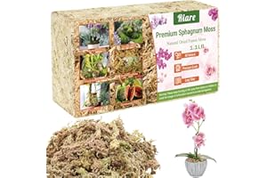 Riare 1.1 LBS Premium Sphagnum Moss- Natural Long Fibered Sphagnum Peat Moss Plants Moss Dried, Carnivorous Plants Moss Orchi